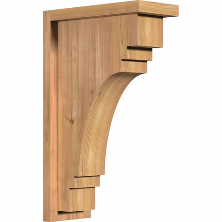 Ekena Millwork Pescadero Smooth Corbel w/Backplate, Western Red Cedar, 5 1/2"W x 12"D x 20"H COR06X12X20PEC01SWR